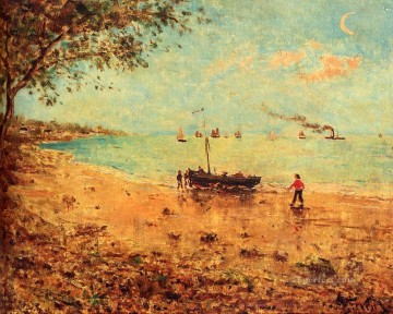 ユヌ プラージュ アン ノルマンディーの風景 ベルギーの画家 アルフレッド スティーブンス Oil Paintings